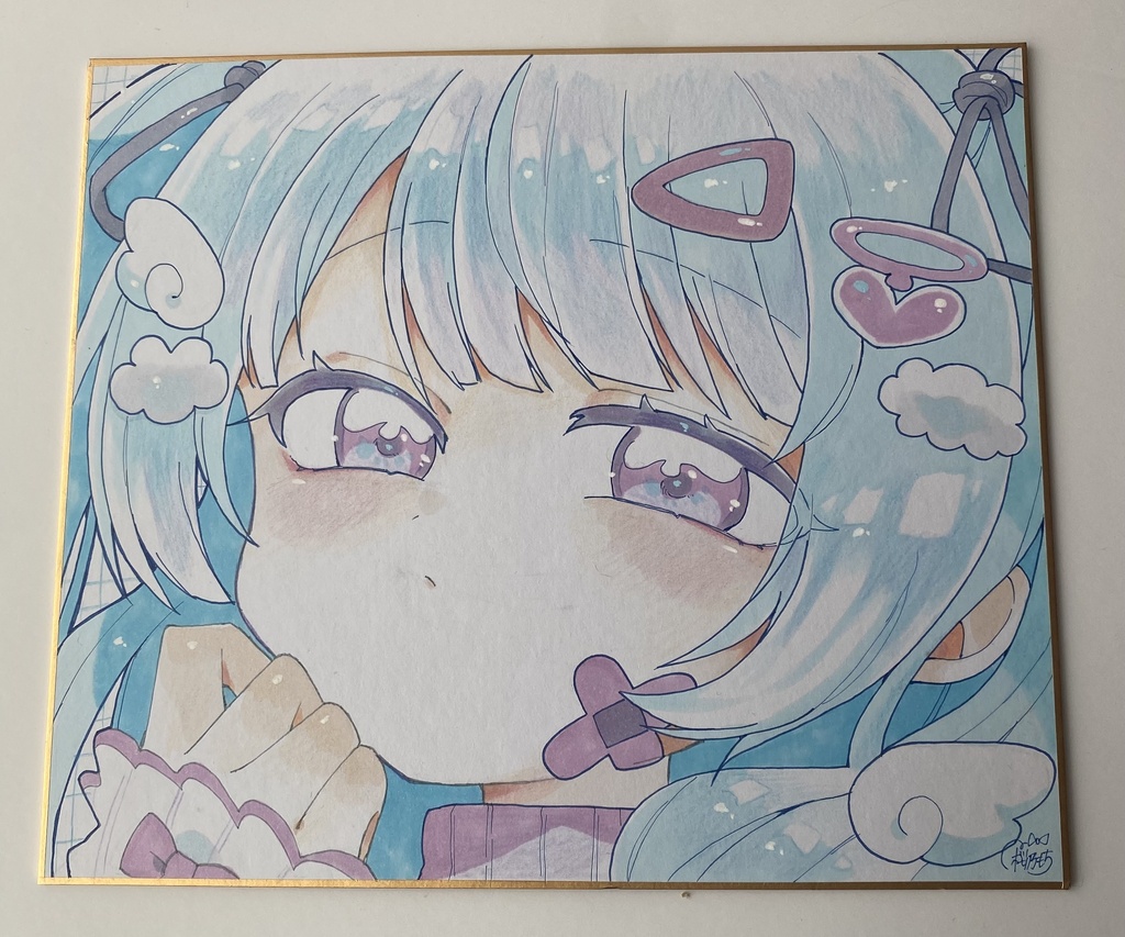 ゆめかわ天使な女の子🪽|色紙イラスト