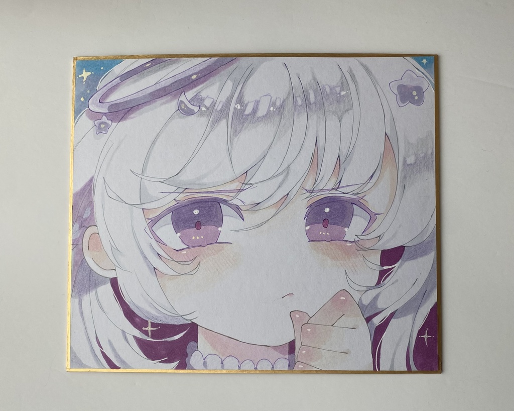 銀髪女の子🩶|色紙イラスト
