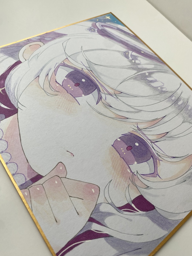 銀髪女の子🩶|色紙イラスト
