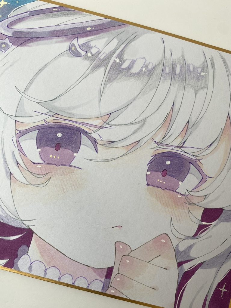 銀髪女の子🩶|色紙イラスト