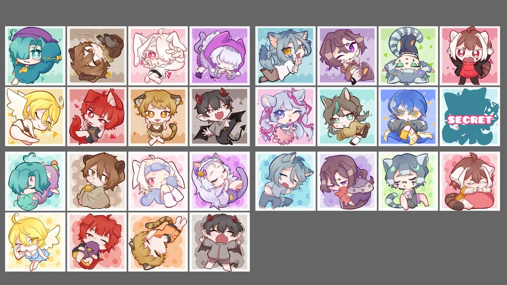 いむにかファミリー・ねむねむランダムステッカー