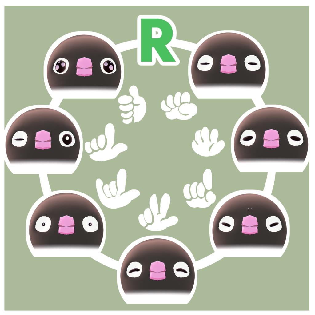 【オリジナル3Dモデル】とりぼたん