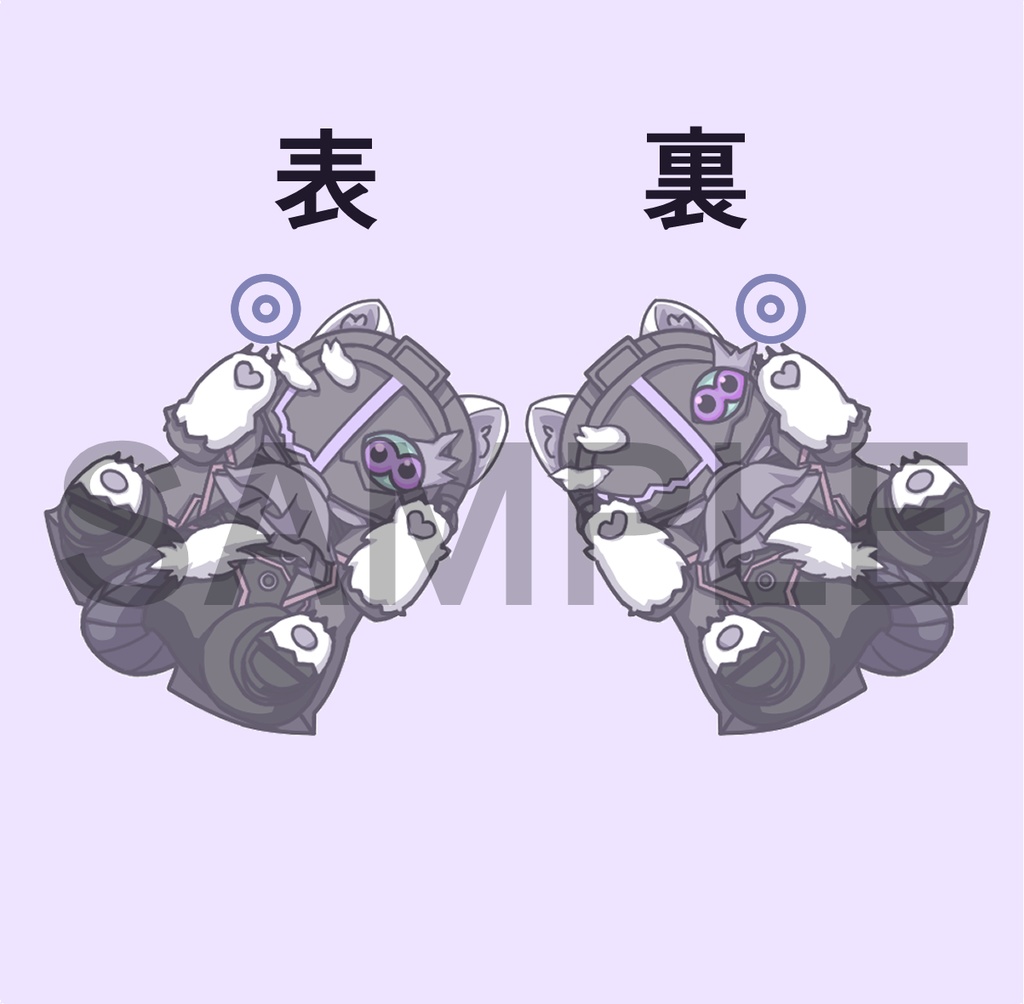 両面印刷アクリルキーホルダー 猫耳ver.