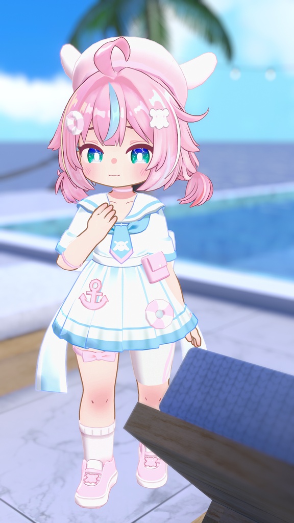 【衣装】めんだこマリンセーラー(えも研アバター、キプフェル、エルシオン、ひかるん対応)