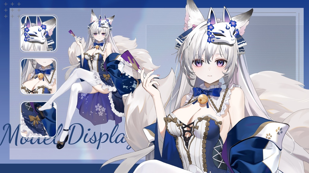 【Live2D Pre-made Model】I can hear your heartbeat~ Public Female Base Model: Nine-Tailed Fox for Virtual Streamers