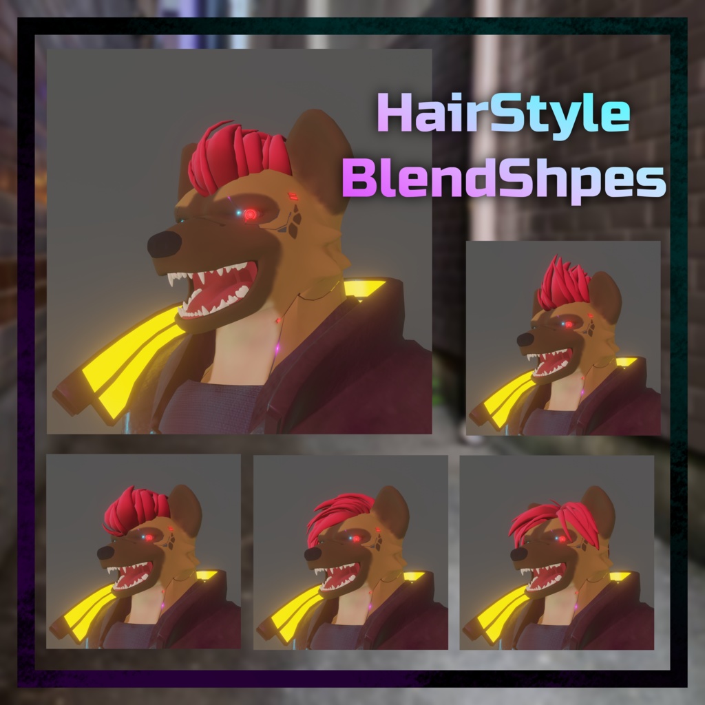 VRChat向けアバター「GIGABITE」3Dモデル