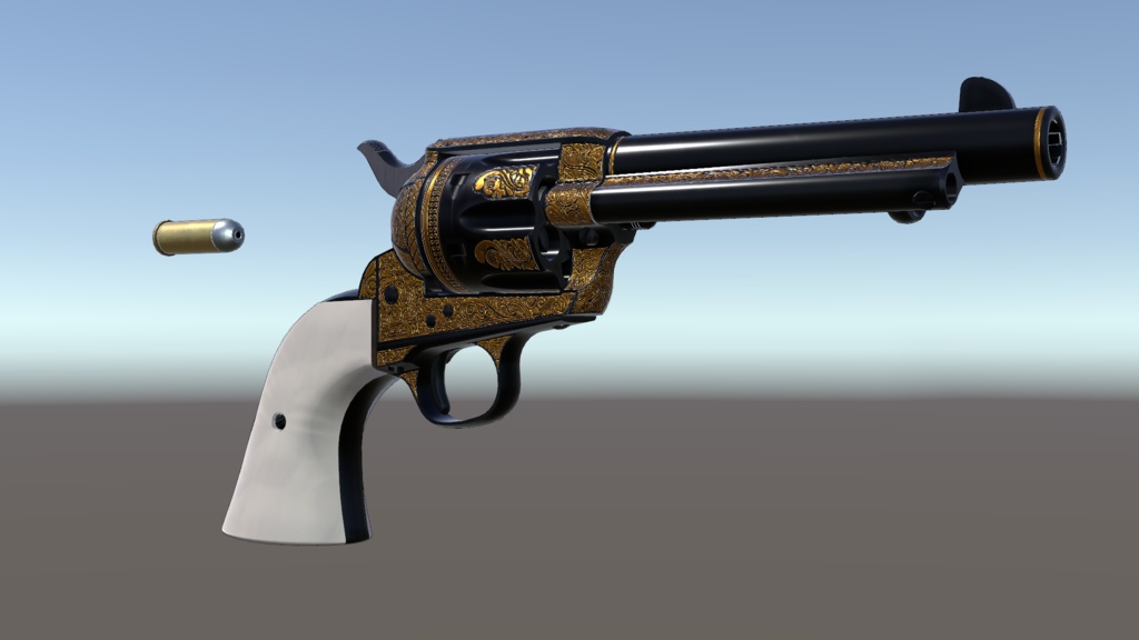 バーチャルモデルガン “ピースメーカー”向け エングレーブテクスチャ