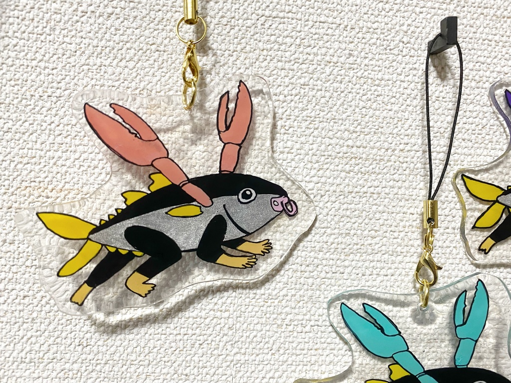 【限定品】蟹まぐろ プラ板キーホルダー
