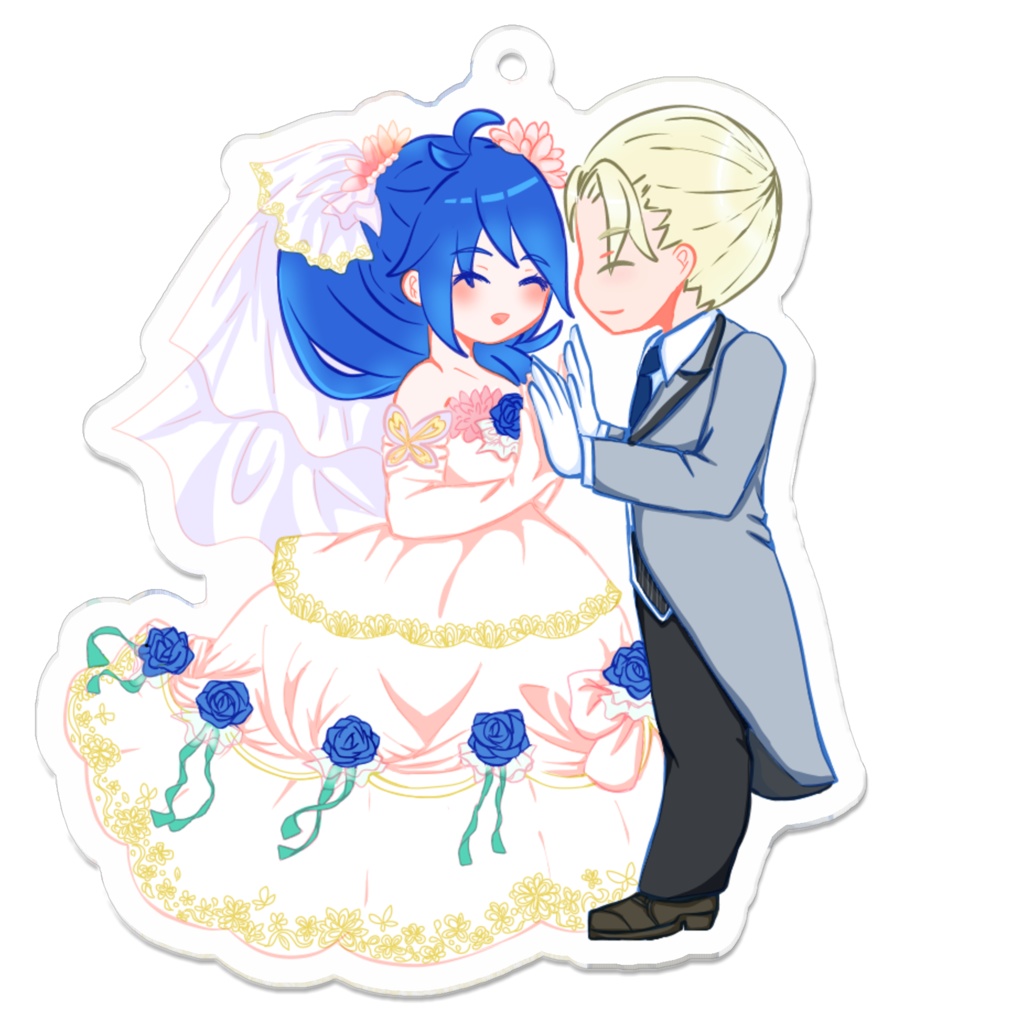 ひめとまおうアクリルキーホルダー(ウエディング)