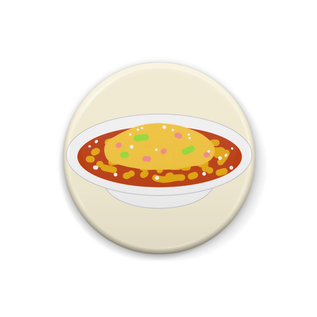 天津飯 缶バッジ25mm