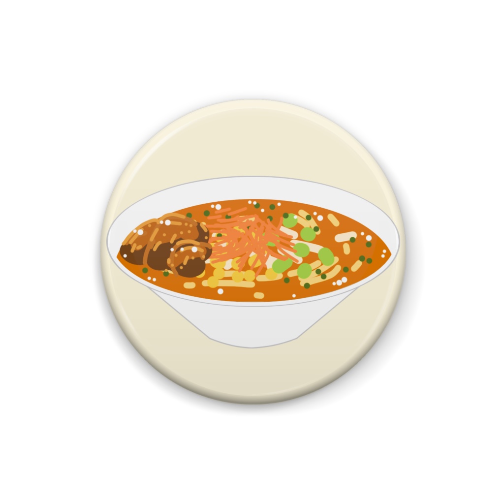 みそらーめん 缶バッジ25mm