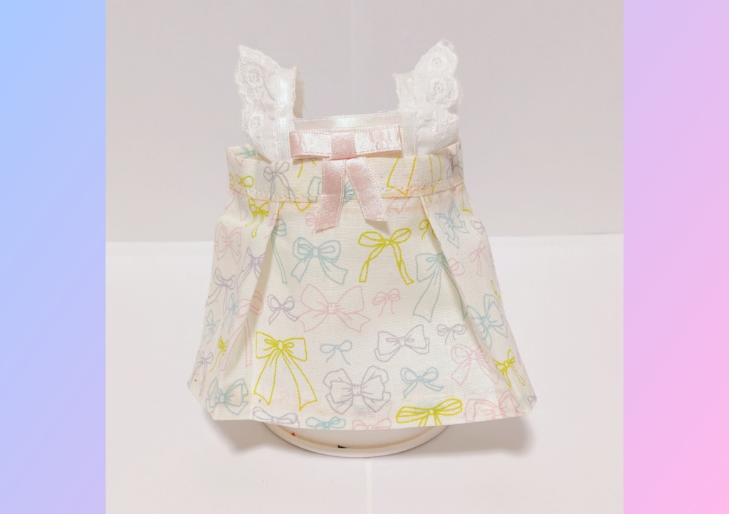 20センチぬい向け エプロンワンピース