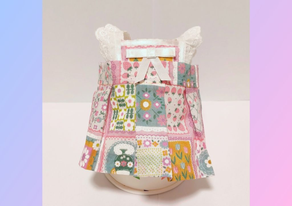20センチぬい向け エプロンワンピース