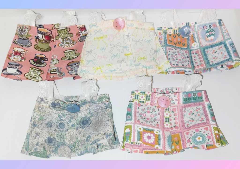 20センチぬい向け エプロンワンピース