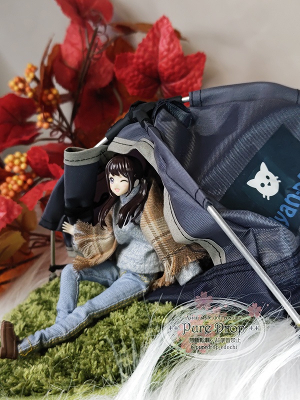 1/12サイズ ソロドームテント 自立式テント グレー