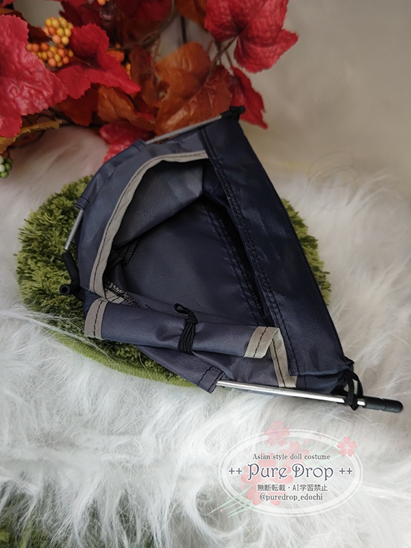 1/12サイズ ソロドームテント 自立式テント グレー