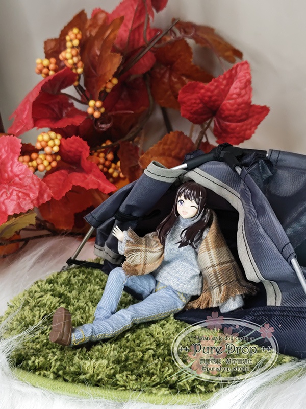 1/12サイズ ソロドームテント 自立式テント グレー