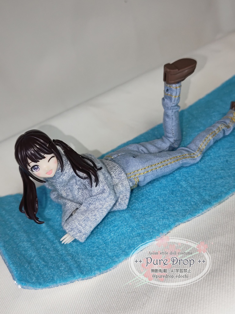 1/12サイズ キャンピングロールマット (創彩少女庭園・ドレスアップボディMでサイズ確認)