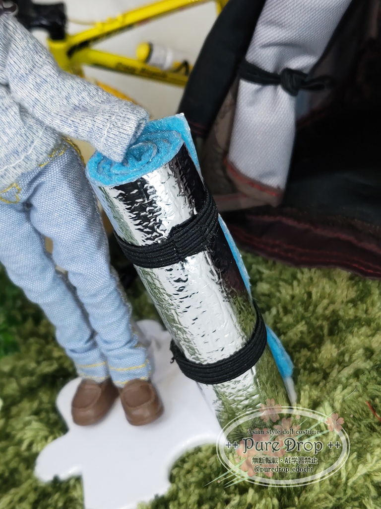 1/12サイズ キャンピングロールマット (創彩少女庭園・ドレスアップボディMでサイズ確認)