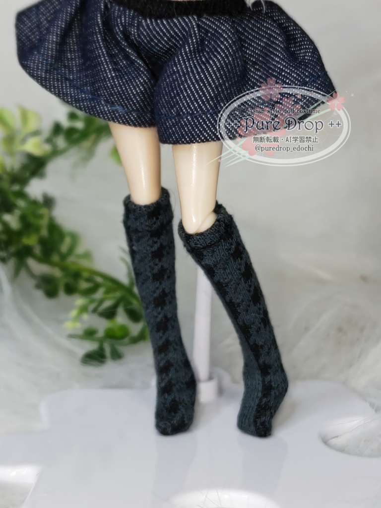 1/12サイズ ハイソックス アイビーグリーン 創彩少女庭園・ドレスアップボディS・Mサイズ確認