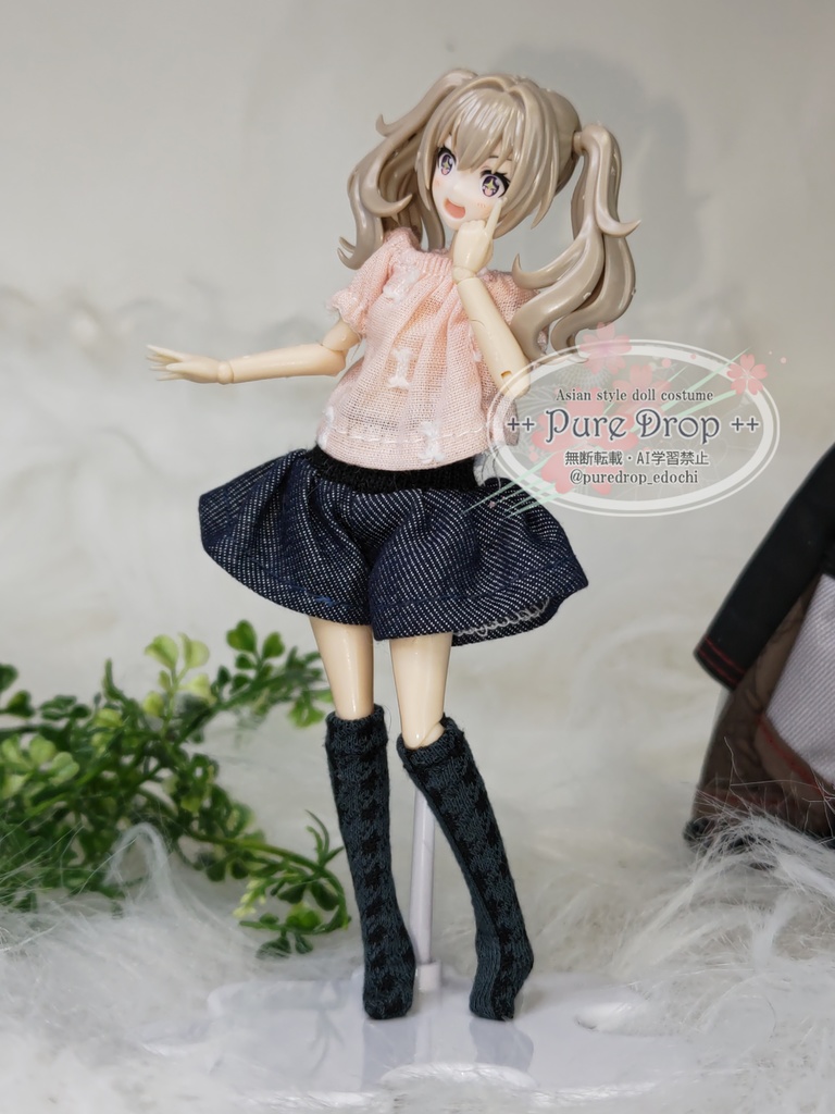 1/12サイズ ハイソックス アイビーグリーン 創彩少女庭園・ドレスアップボディS・Mサイズ確認