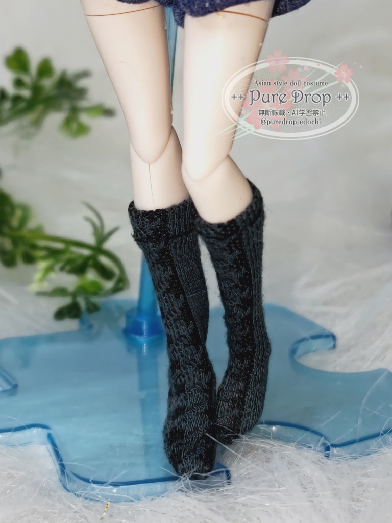 1/12サイズ ハイソックス アイビーグリーン 創彩少女庭園・ドレスアップボディS・Mサイズ確認