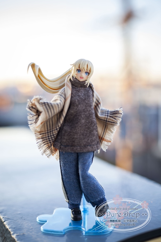 1/12サイズ ストール グレンチェック (創彩少女庭園・ドレスアップボディMで着用確認)