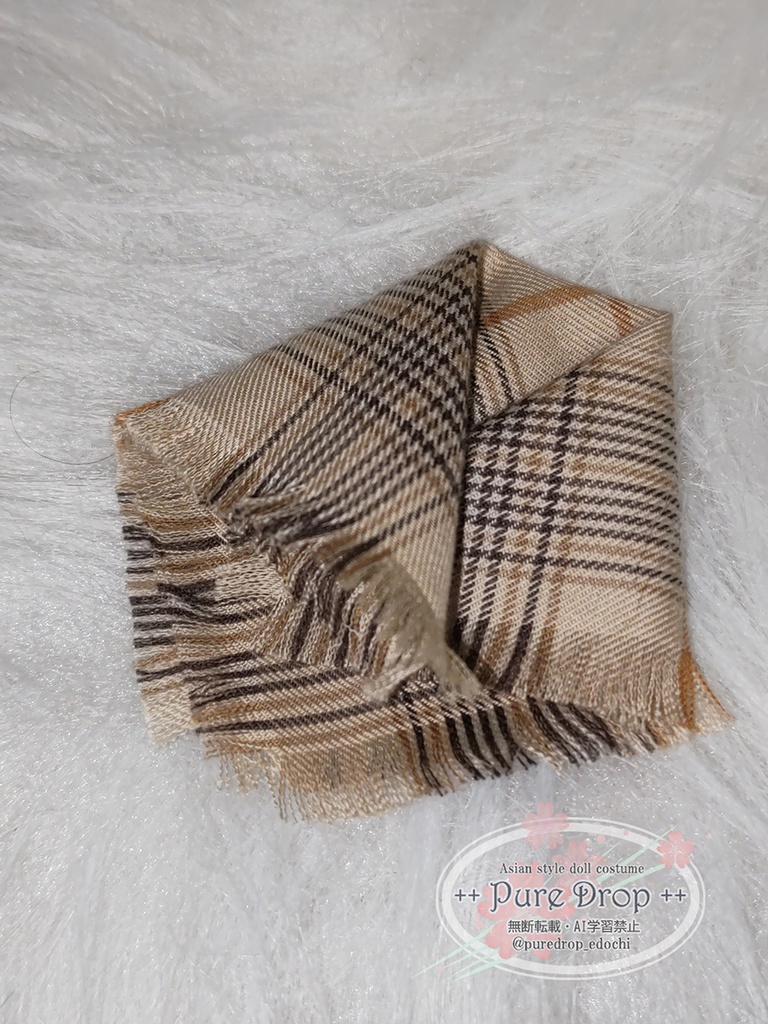 1/12サイズ ストール グレンチェック (創彩少女庭園・ドレスアップボディMで着用確認)