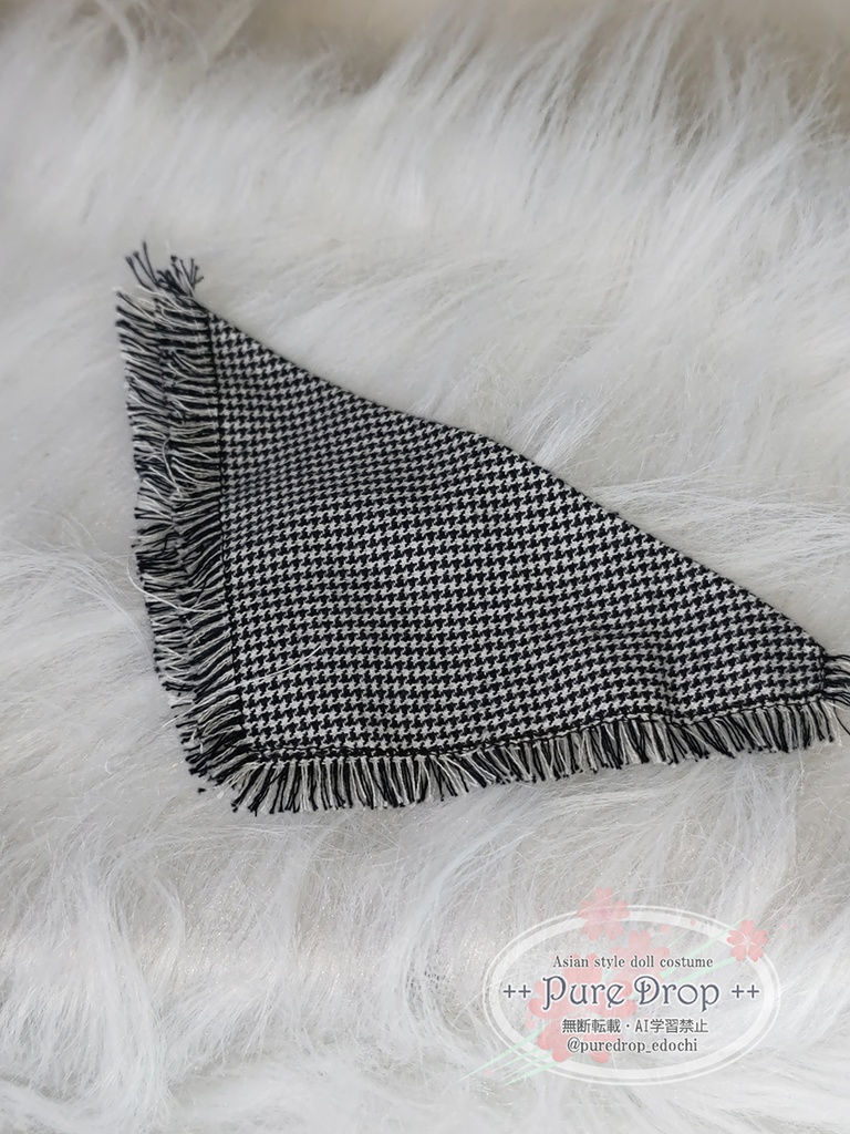 1/12サイズ ストール 千鳥柄 (創彩少女庭園・ドレスアップボディMで着用確認)