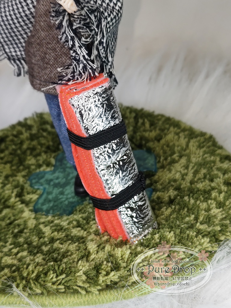 1/12サイズ キャンピング折り畳みマット エマージェンシーオレンジ (創彩少女庭園・ドレスアップボディMでサイズ確認)