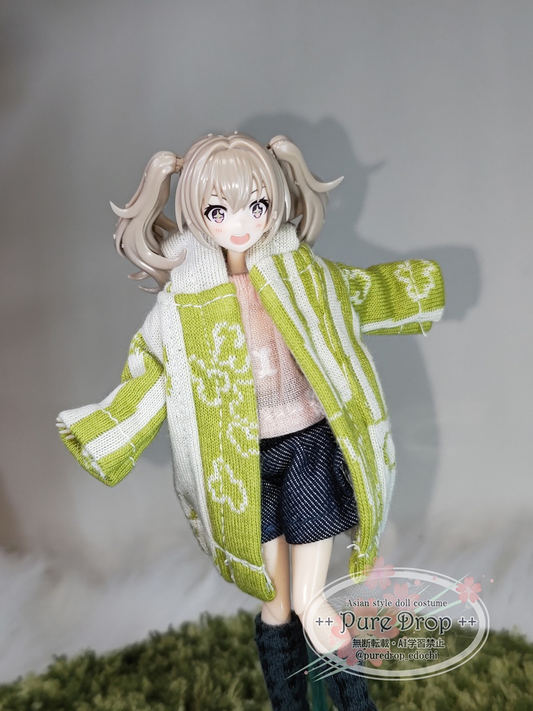 1/12 ニットパーカー (創彩少女庭園ドレスアップボディM・S着用確認)