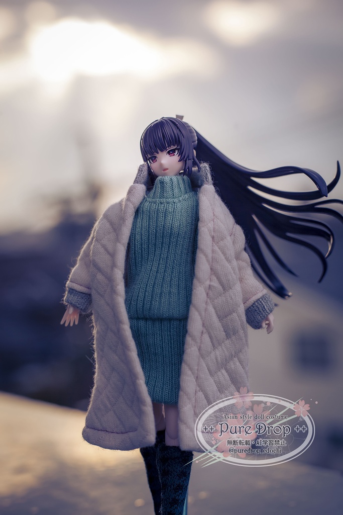 1/12 キルティングコート (創彩少女庭園ドレスアップボディM・S着用確認)