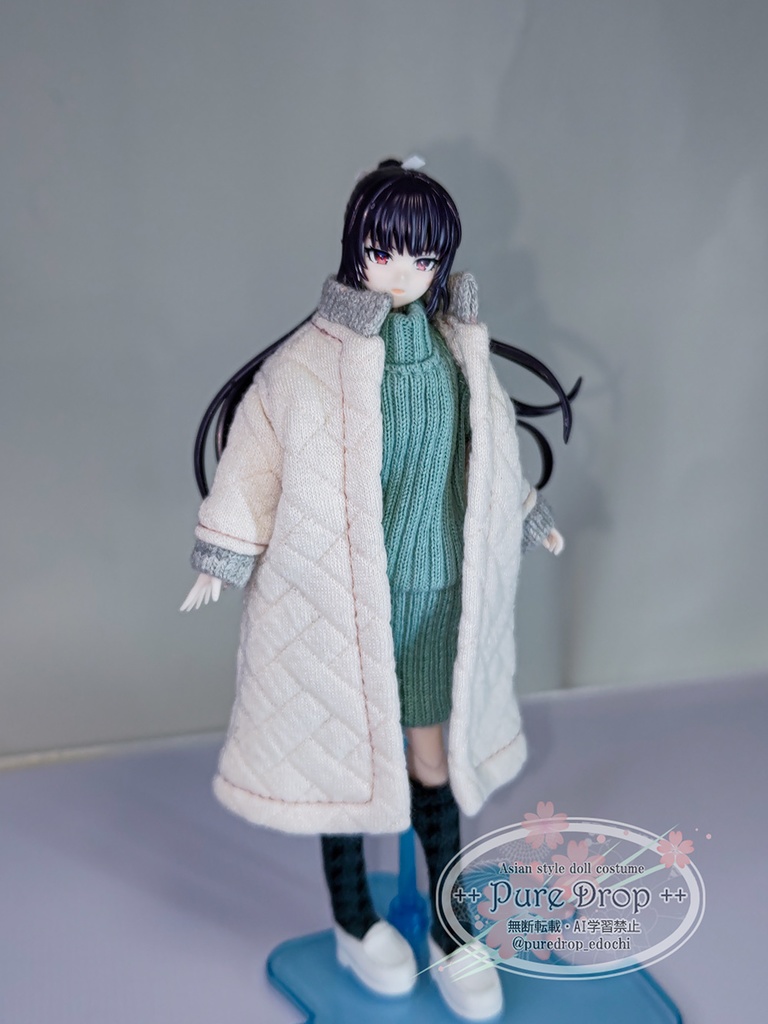 1/12 キルティングコート (創彩少女庭園ドレスアップボディM・S着用確認)