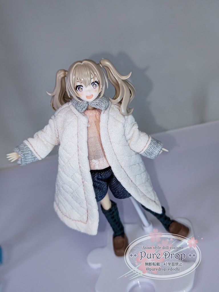 1/12 キルティングコート (創彩少女庭園ドレスアップボディM・S着用確認)