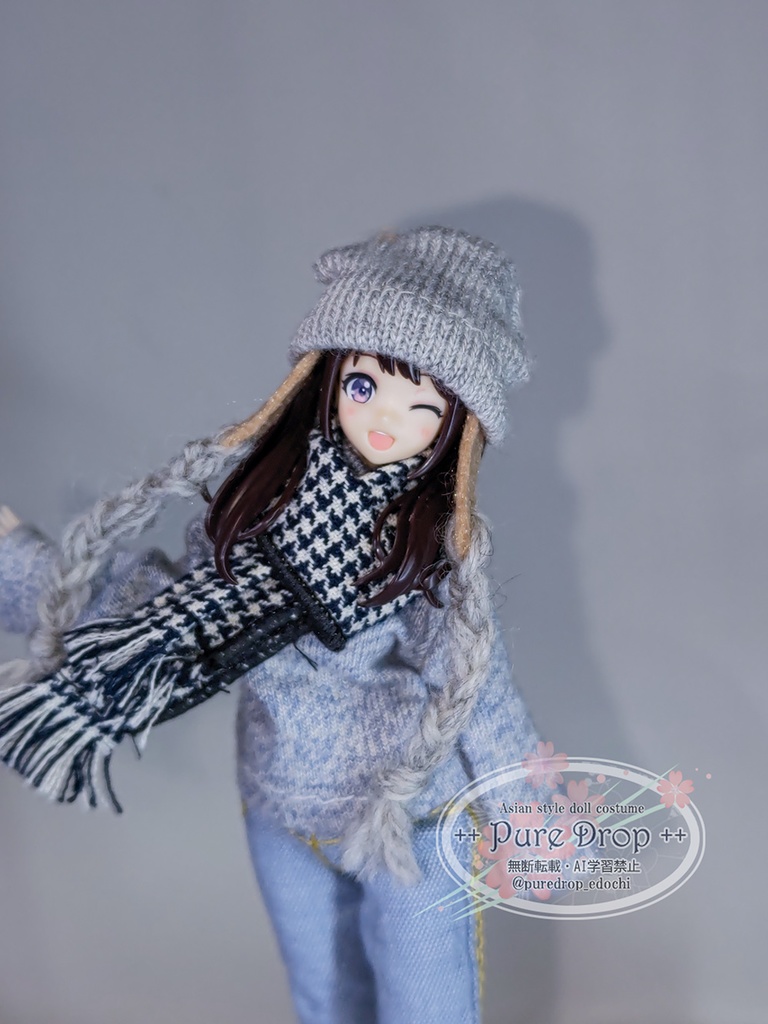 1/12 ニット帽・耳当て付 (創彩少女庭園でサイズ確認)