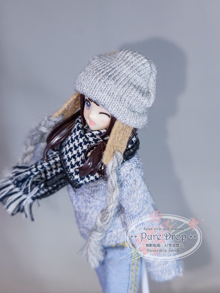 1/12 ニット帽・耳当て付 (創彩少女庭園でサイズ確認)