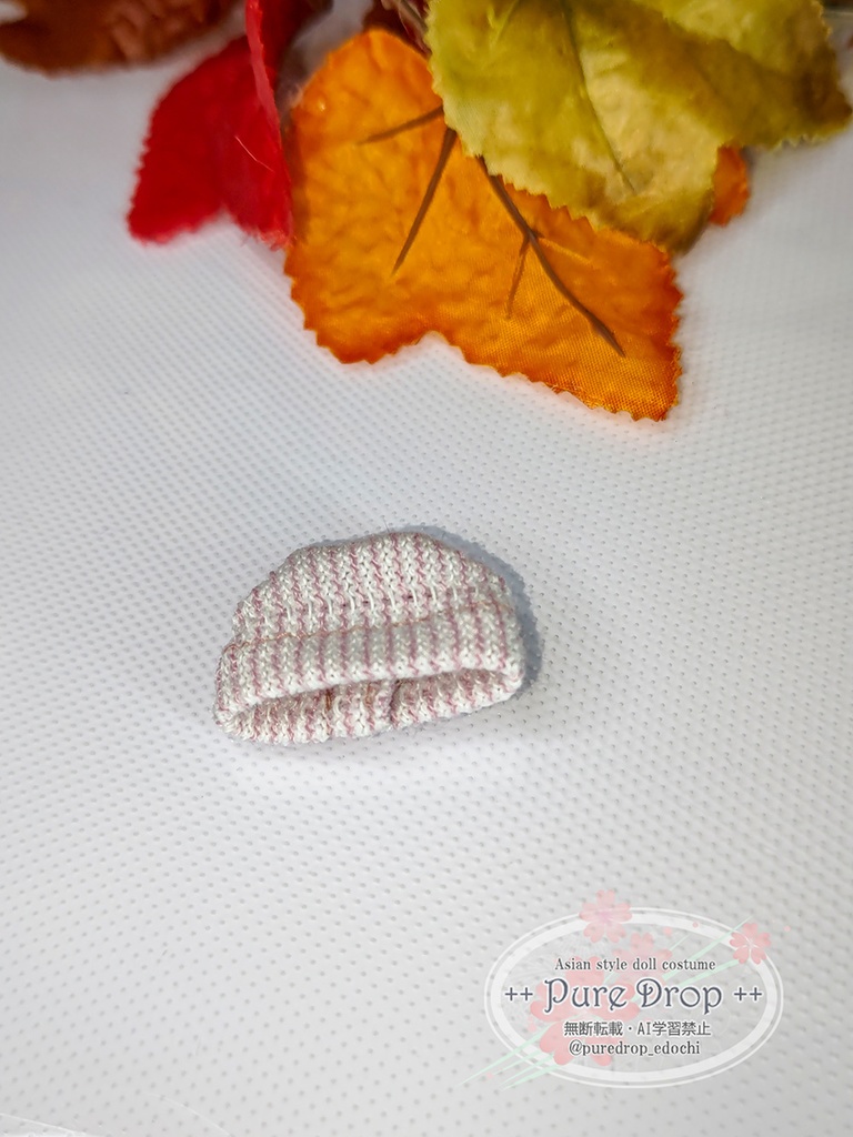 1/12サイズ ニット帽 ピンク (創彩少女庭園でサイズ確認)