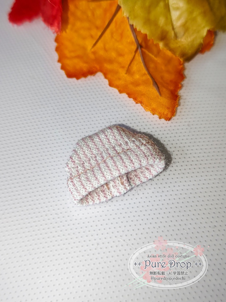 1/12サイズ ニット帽 ピンク (創彩少女庭園でサイズ確認)