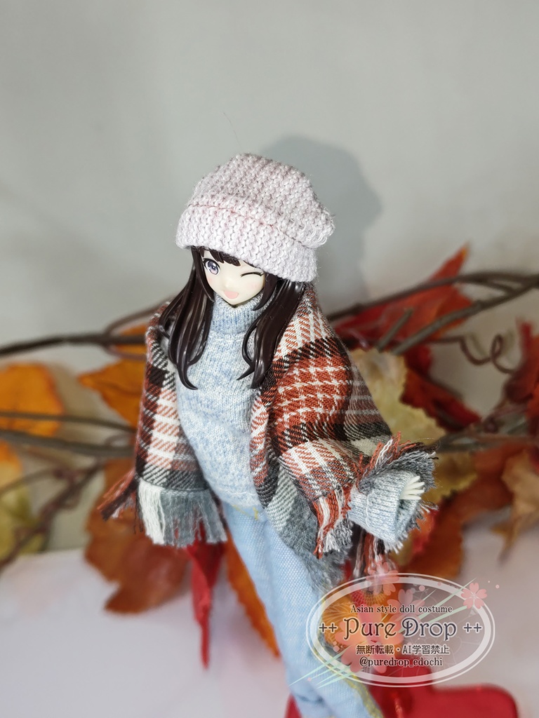 1/12サイズ ニット帽 ピンク (創彩少女庭園でサイズ確認)