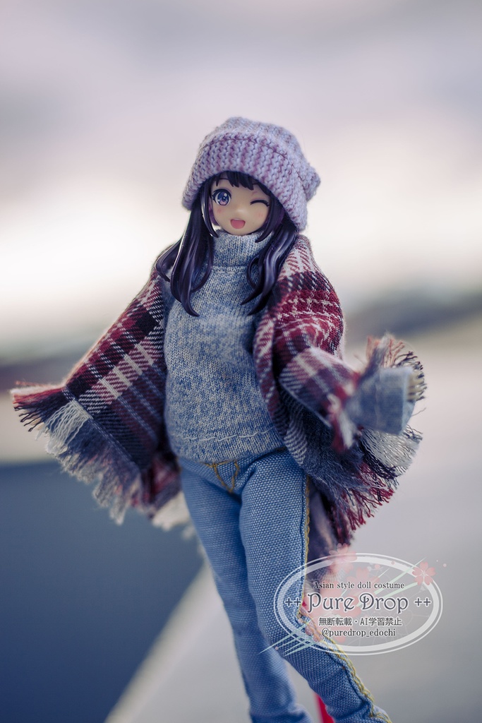 1/12サイズ ニット帽 ピンク (創彩少女庭園でサイズ確認)