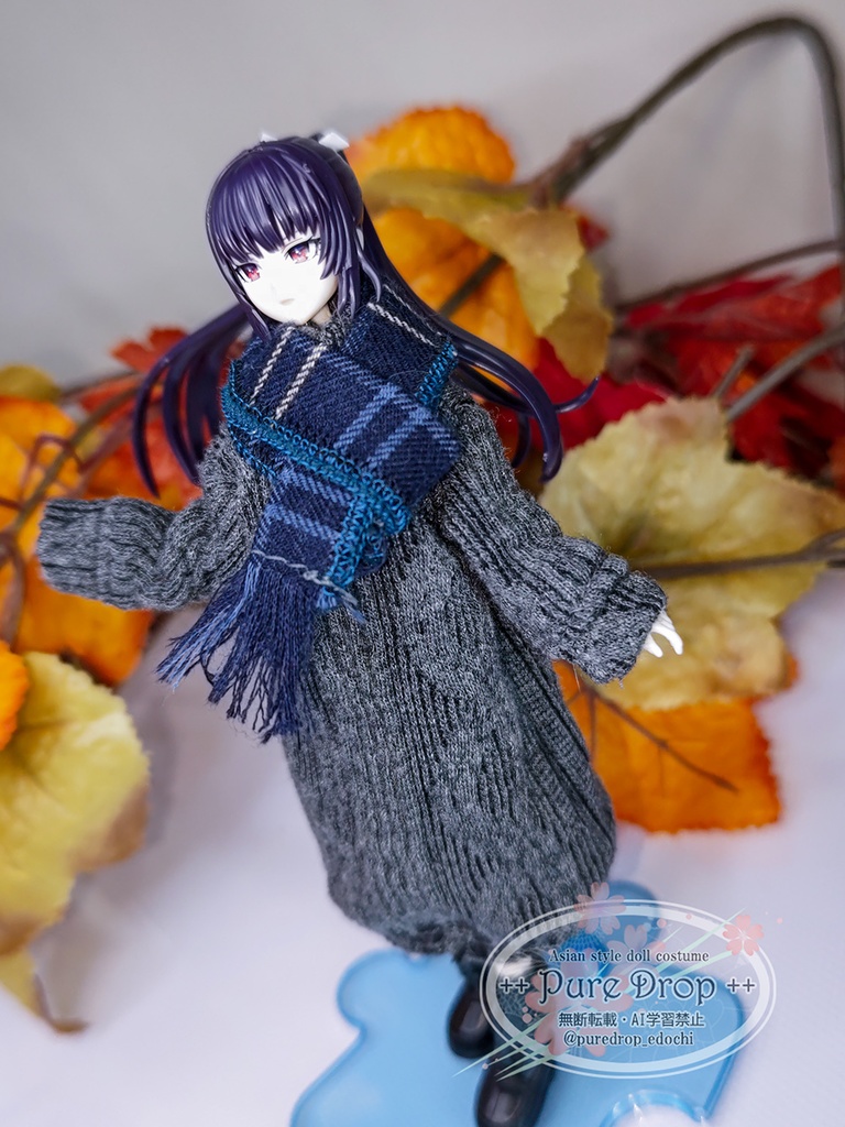 1/12サイズ ニットワンピコーデ (創彩少女庭園・ドレスアップボディMで着用確認)