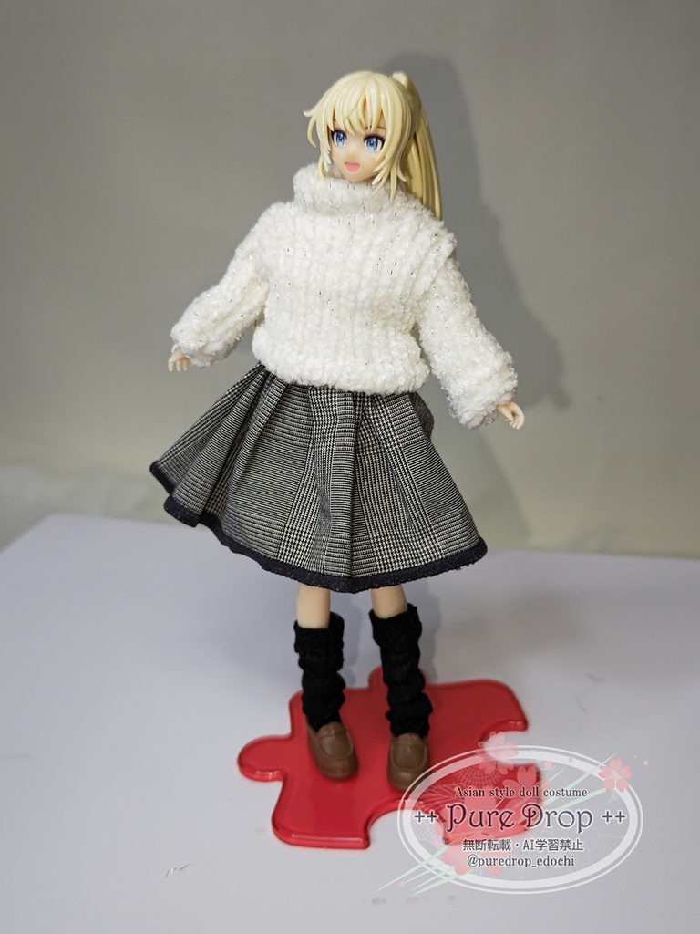 1/12 1/10 グレーチェックAラインスカート(創彩少女庭園L・Sボディ確認)