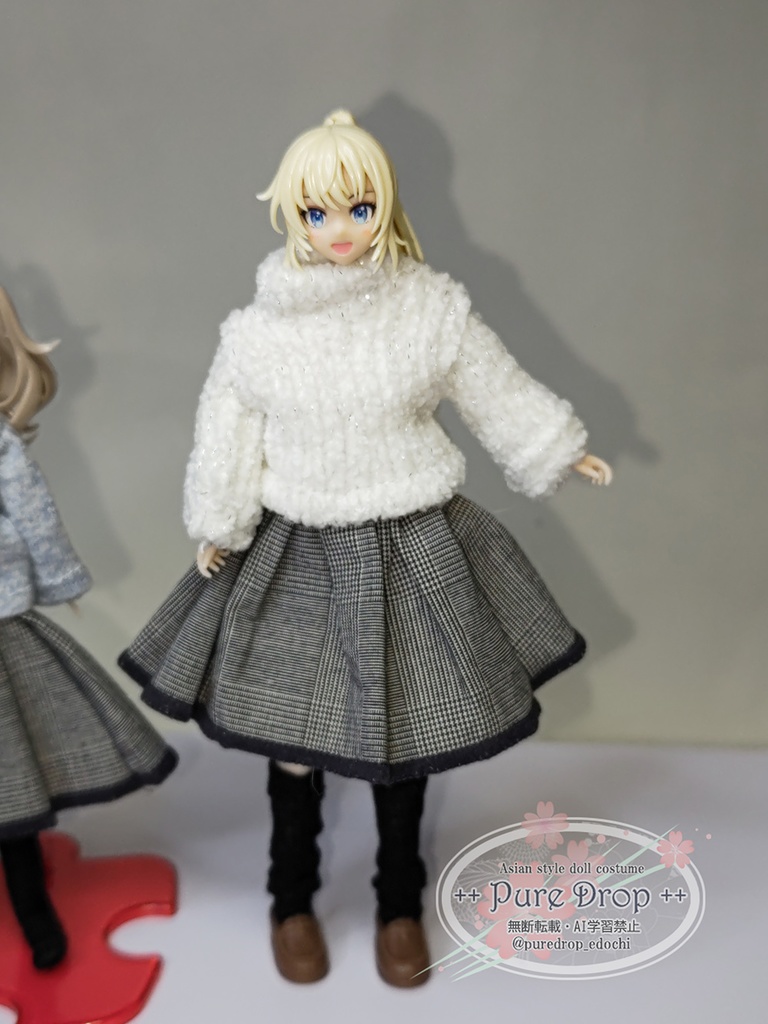 1/12 1/10 グレーチェックAラインスカート(創彩少女庭園L・Sボディ確認)