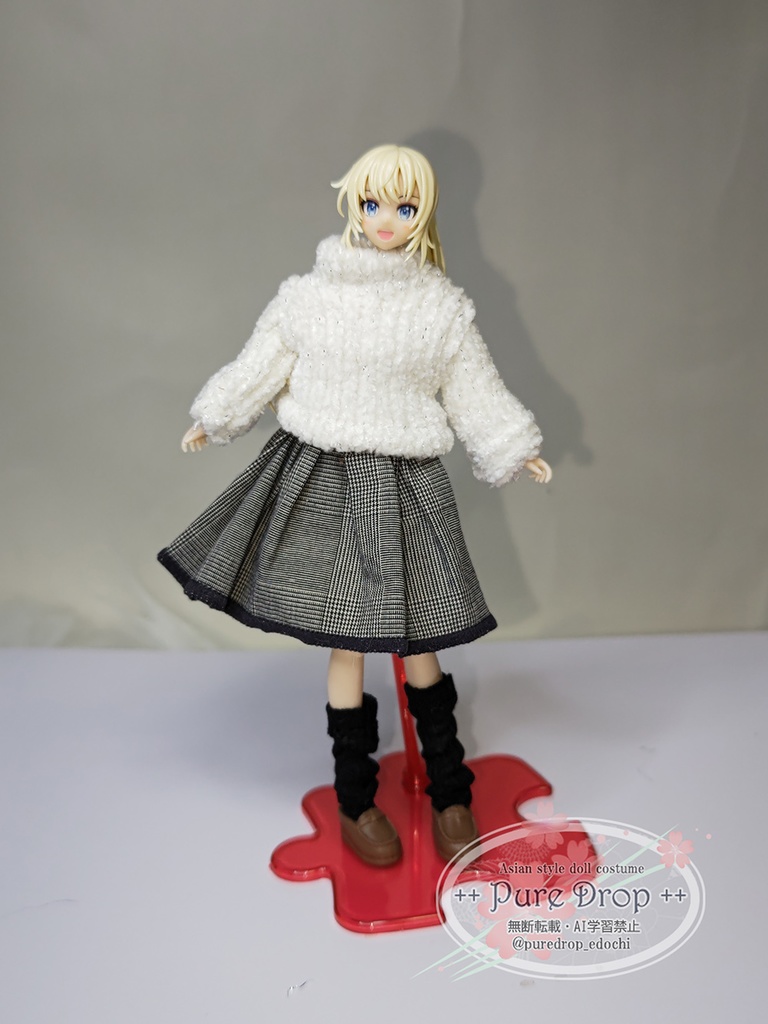 1/12 1/10  グレーチェックAラインスカート(創彩少女庭園L・Sボディ確認)