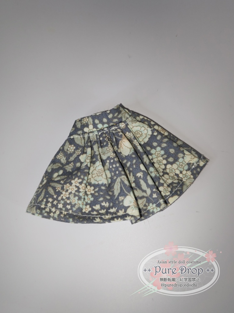 1/12 1/10 Aラインギャザースカート 青花(創彩少女庭園Mボディ確認