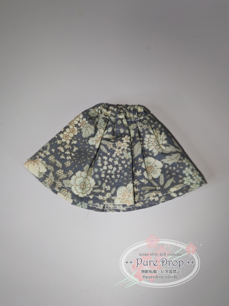 1/12 1/10 Aラインギャザースカート 青花(創彩少女庭園Mボディ確認