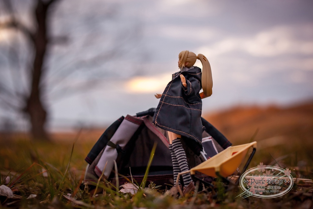 1/10 1/12 ブラックモッズコート (創彩少女庭園ドレスアップボディL・M確認)