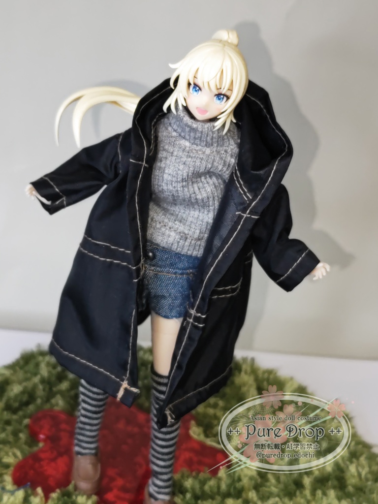 1/10 1/12 ニットトップス ノースリーブグレー (創彩少女庭園・ドレスアップボディL・Mで着用確認)