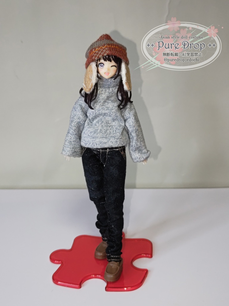 1/12 1/10 スリムジーンズ・ブラック(創彩少女庭園L・Mボディ確認)