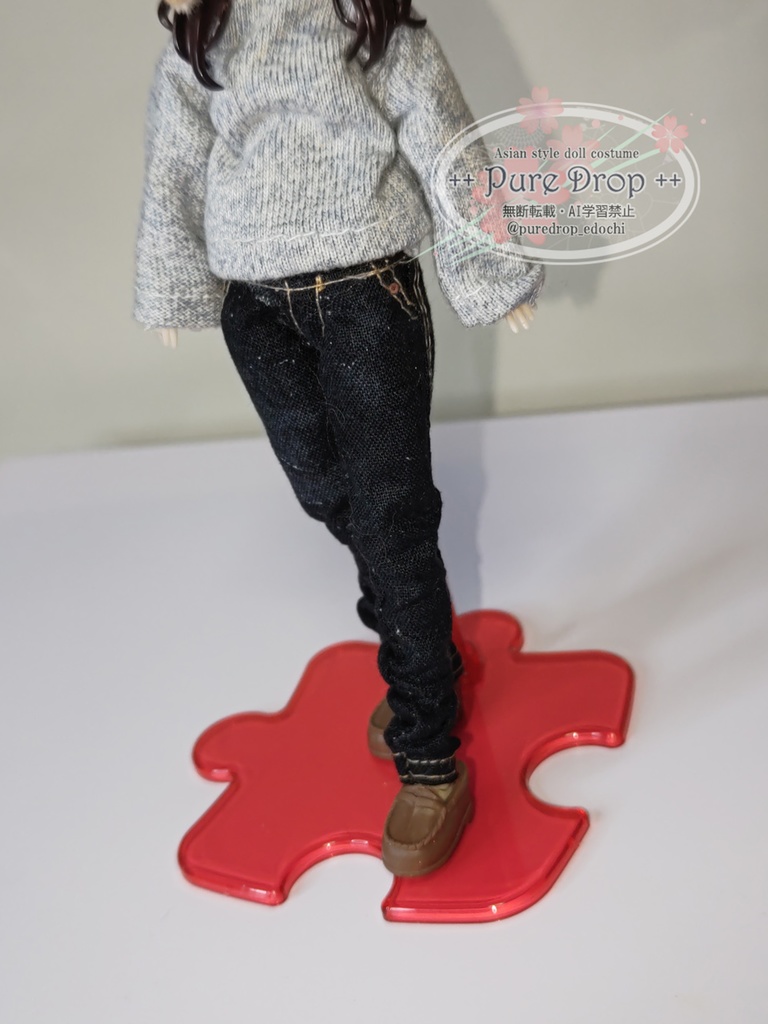 1/12 1/10 スリムジーンズ・ブラック(創彩少女庭園L・Mボディ確認)